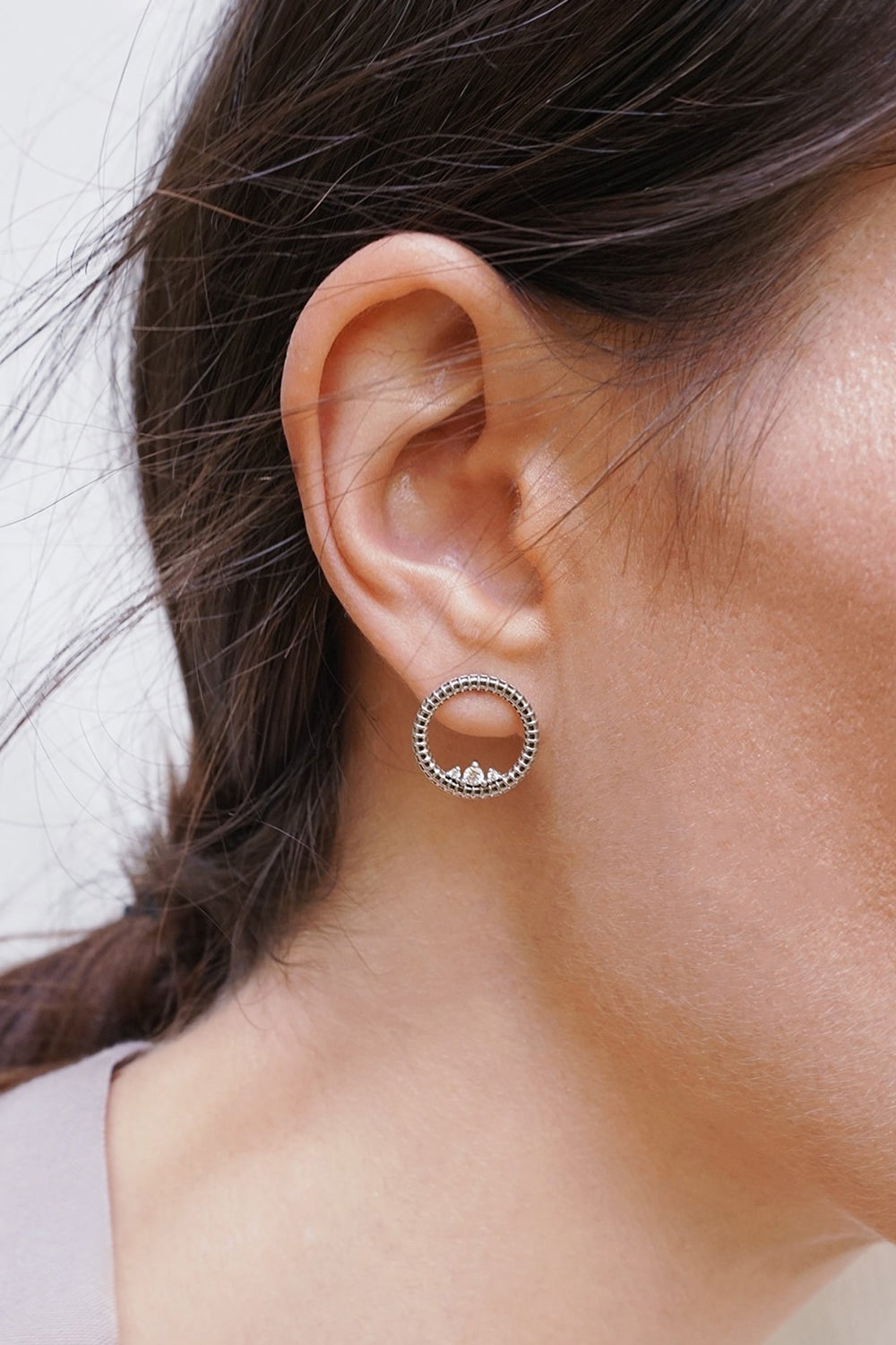 Midi Princess Semita 925 Ayar Gümüş Kadın Küpe - 1