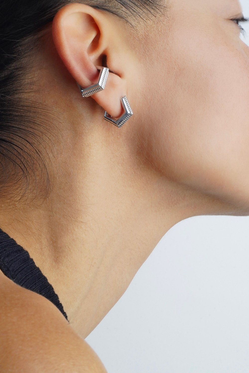 PACAL-Mini Verta Huggie Küpe-Küpe-4-Milagron.com