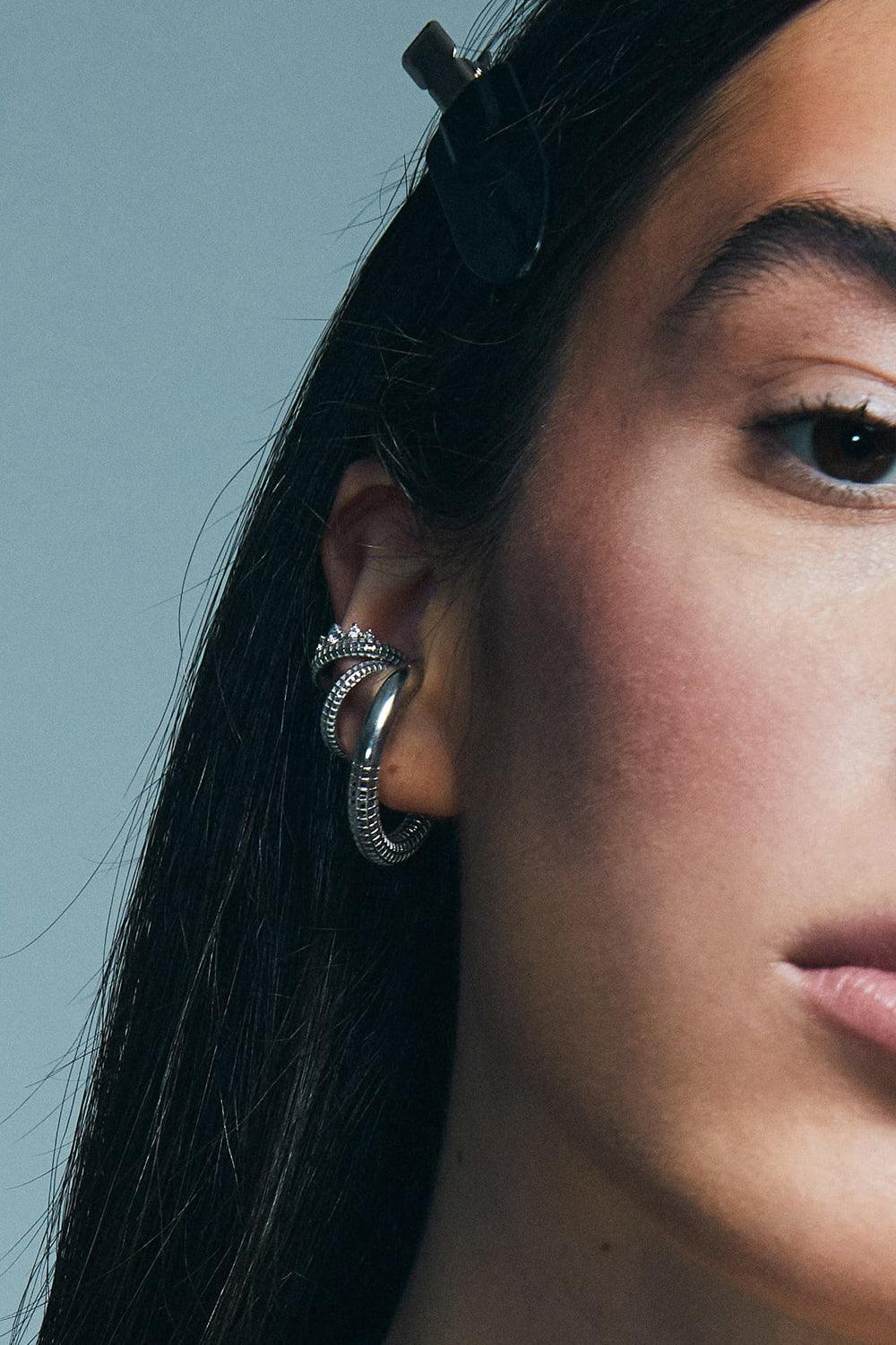 PACAL-Princess Semita Gümüş Kıkırdak Küpesi-Küpe-2-Milagron.com