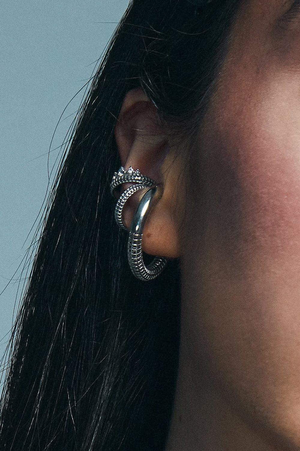 PACAL-Semita Gümüş Kıkırdak Küpesi-Küpe-2-Milagron.com