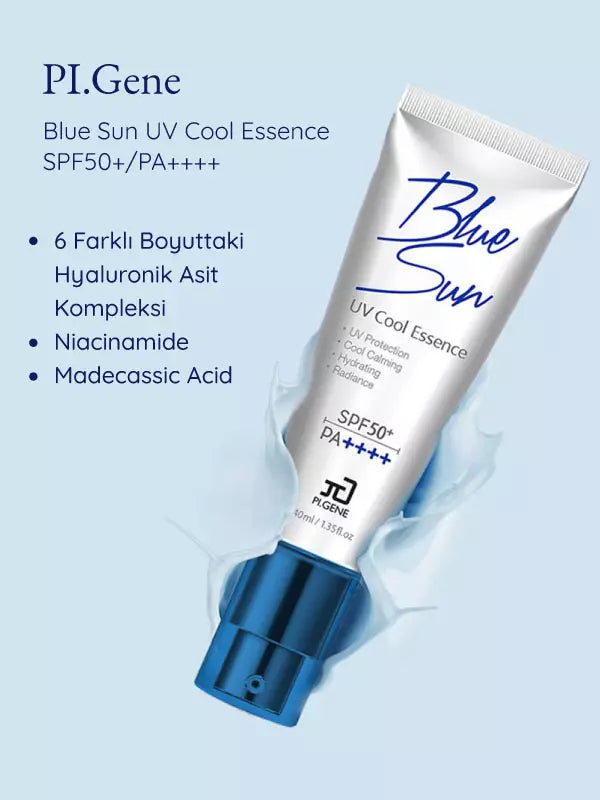 PI.Gene-PI.Gene Blue Sun UV Cool Essence SPF50+/PA++++-Güneş Koruyucular-3-Milagron.com