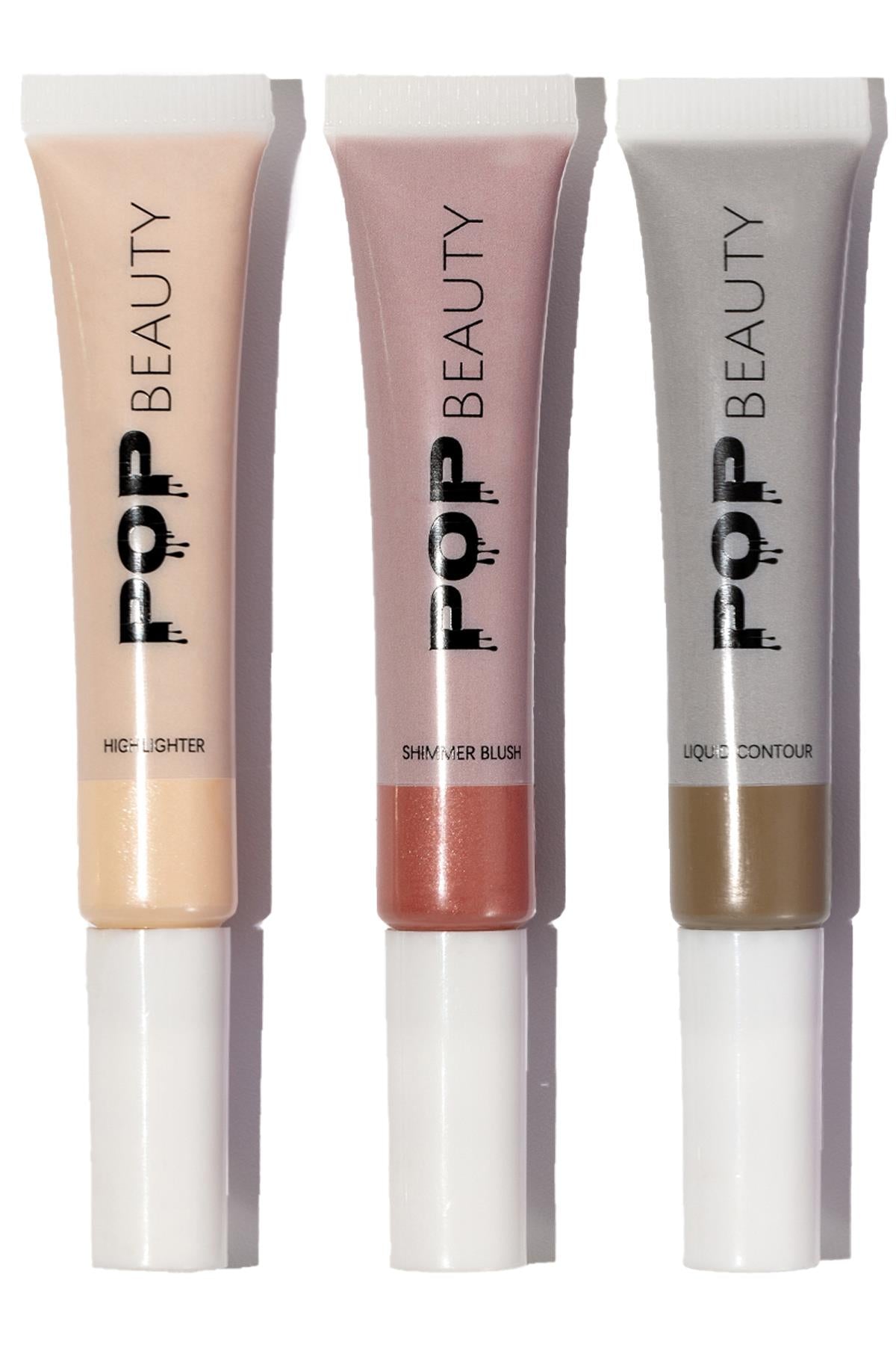 POP Beauty-Allık + Kontür + Aydınlatıcı 3'lü Set - Blush + Contour + Highlighter-Makyaj Seti-1-Milagron.com