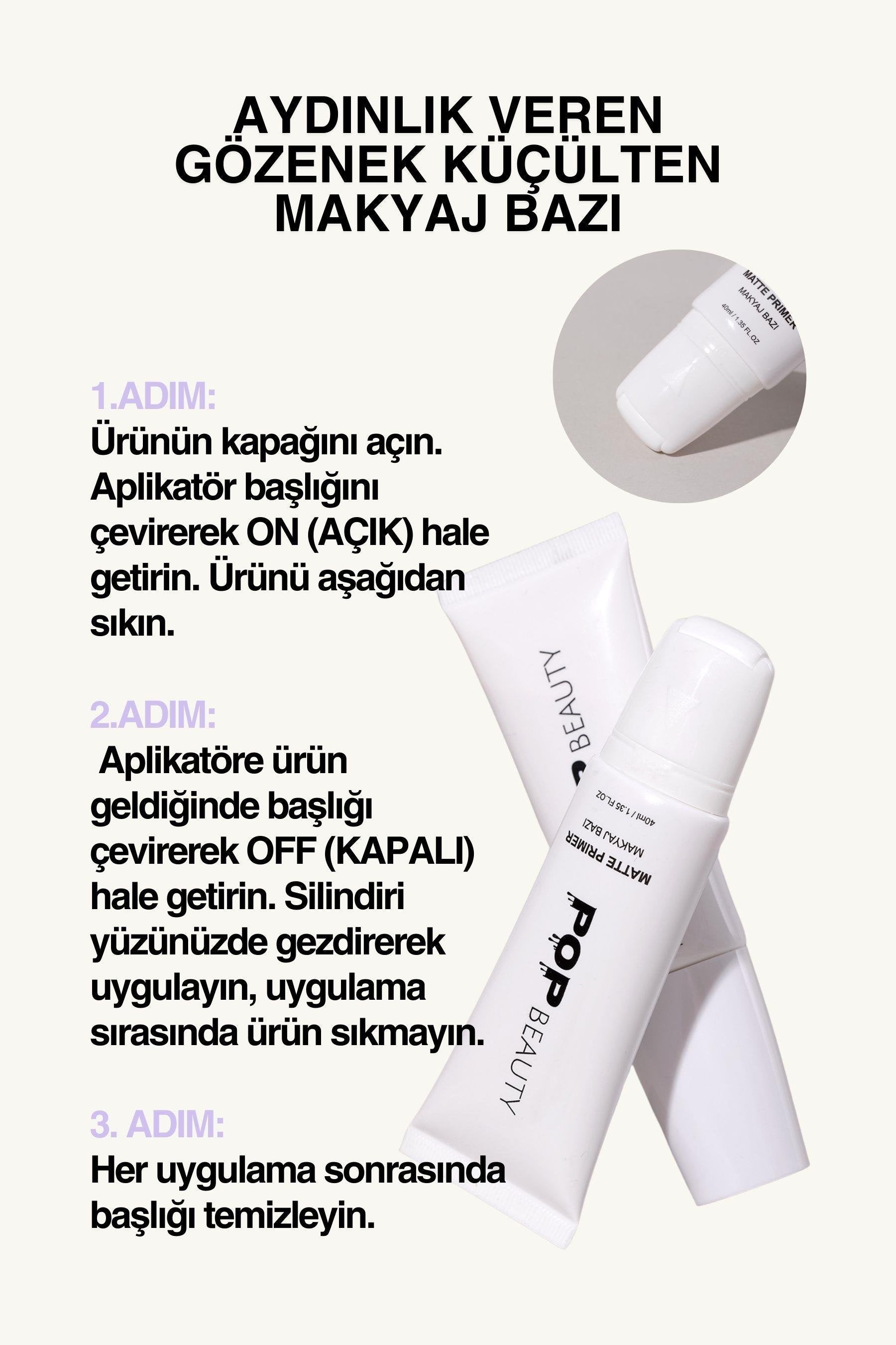 POP Beauty-Aydınlık Veren Gözenek Küçülten Makyaj Bazı - Pri̇mer - Nemlendi̇ri̇ci̇-Makyaj Bazı-2-Milagron.com