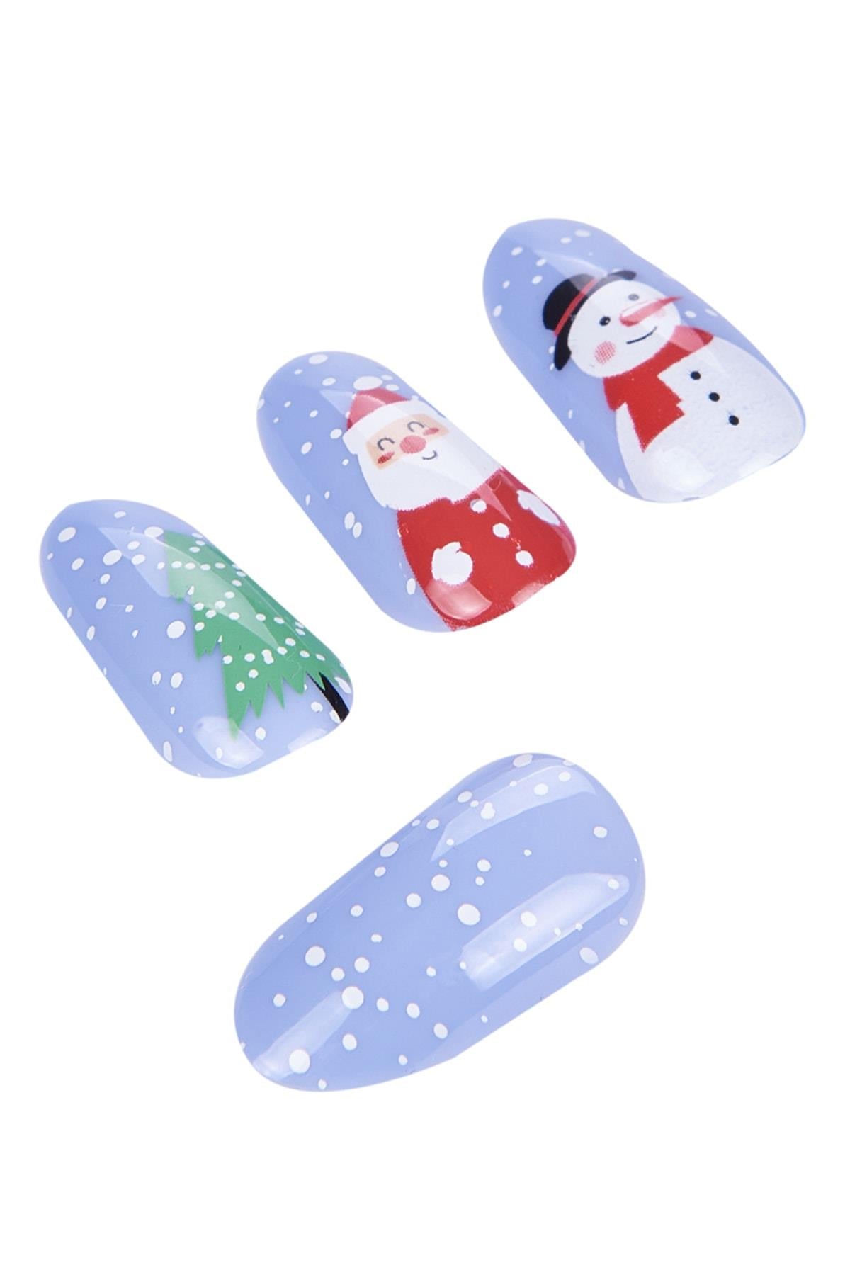 POP Beauty-Christmas Yılbaşı Özel Nail Art Limited Edition Takma Tırnak Seti-Takma Tırnak ve Aksesuarları-2-Milagron.com
