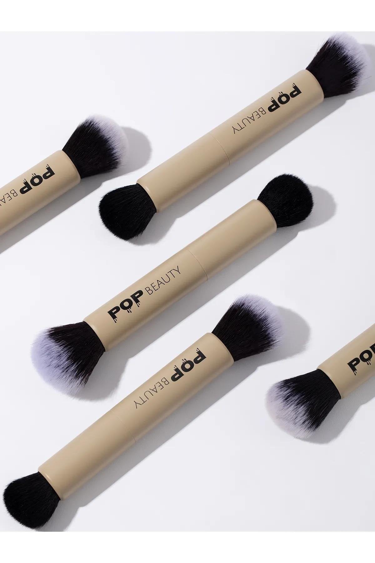 POP Beauty-Çift Taraflı Makyaj Fırçası - Duo Brush-Makyaj Fırçası-5-Milagron.com