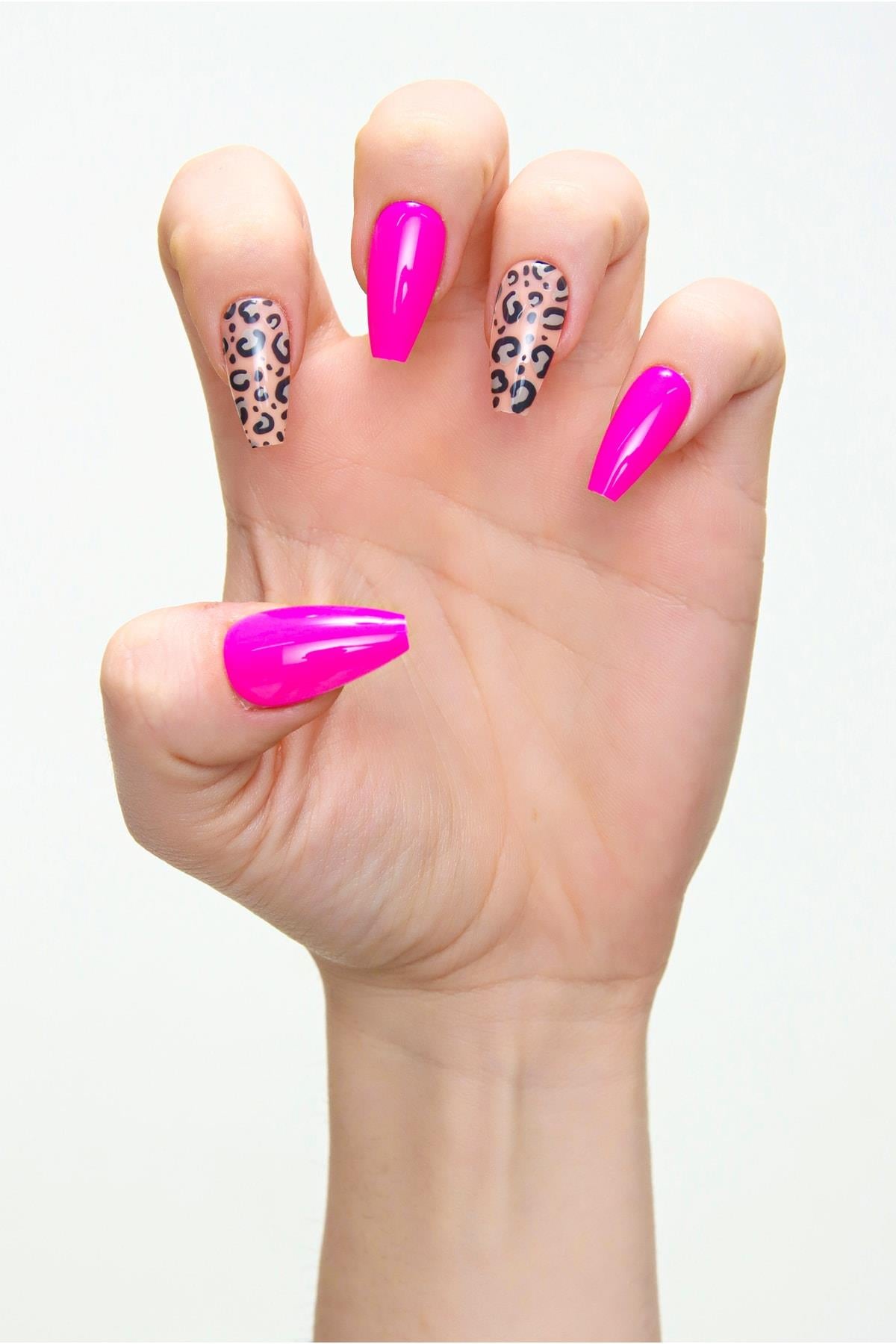 POP Beauty-Desenli Takma Tırnak & Zararsız Yapıştırıcı-Takma Tırnak ve Aksesuarları-3-Milagron.com