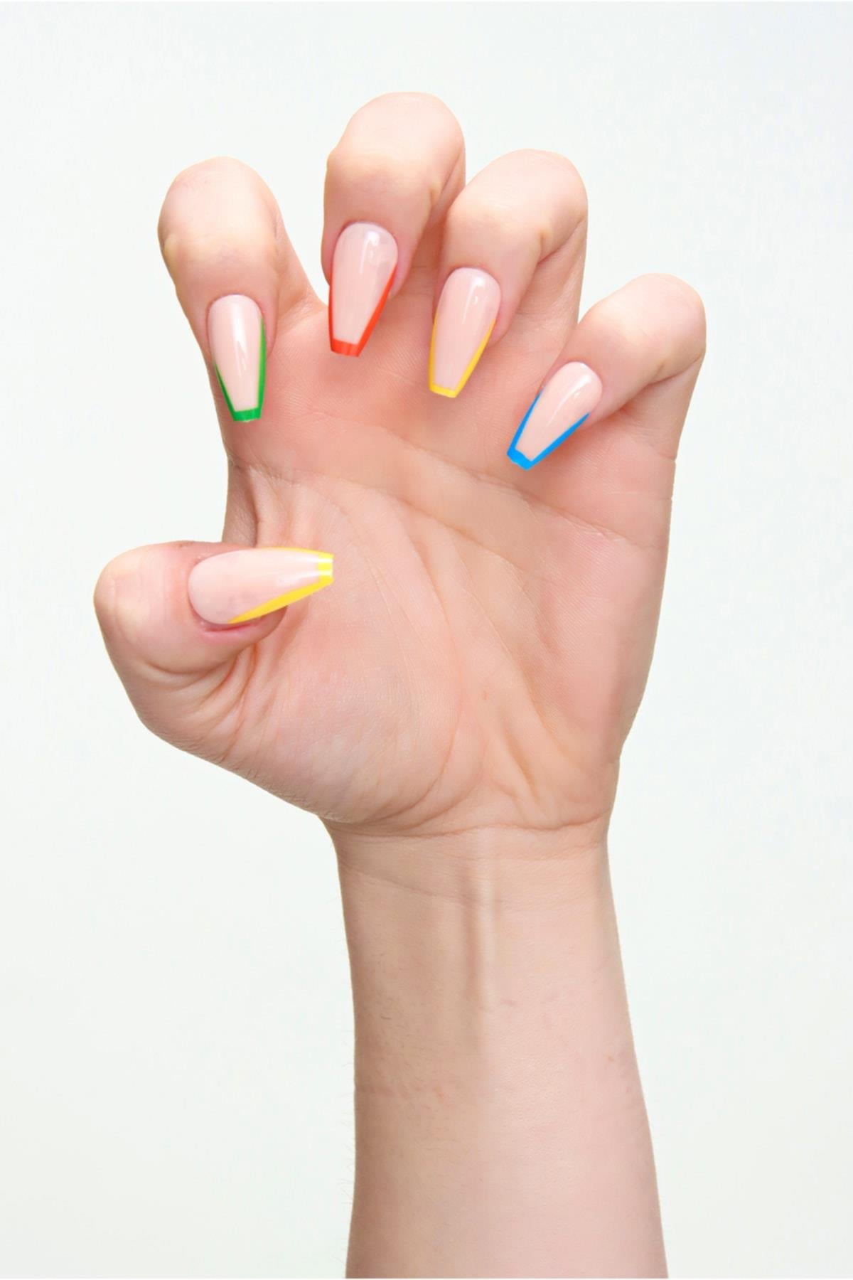 POP Beauty-Desenli Takma Tırnak & Zararsız Yapıştırıcı-Takma Tırnak ve Aksesuarları-3-Milagron.com