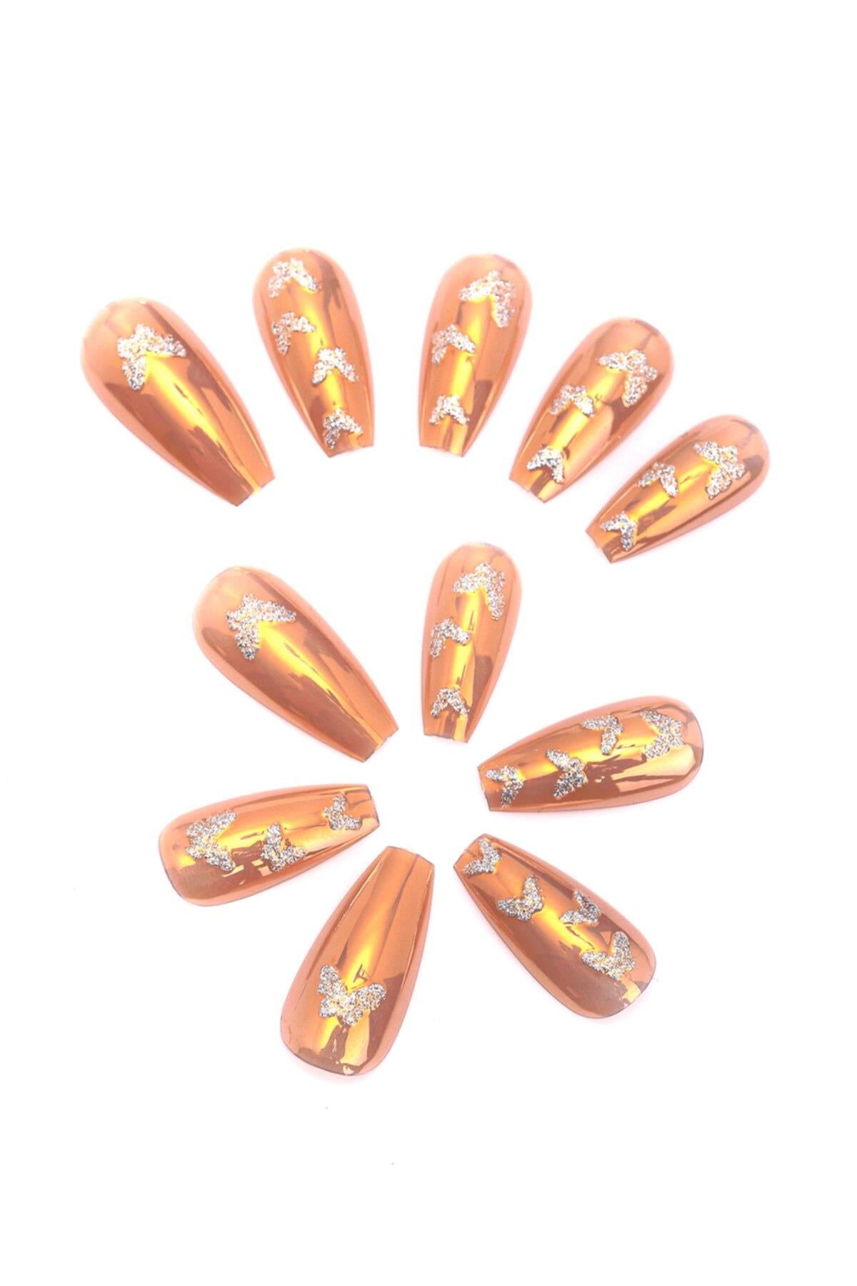 POP Beauty-Kadın Desenli Takma Tırnak Zararsız Yapıştırıcı-Takma Tırnak ve Aksesuarları-1-Milagron.com