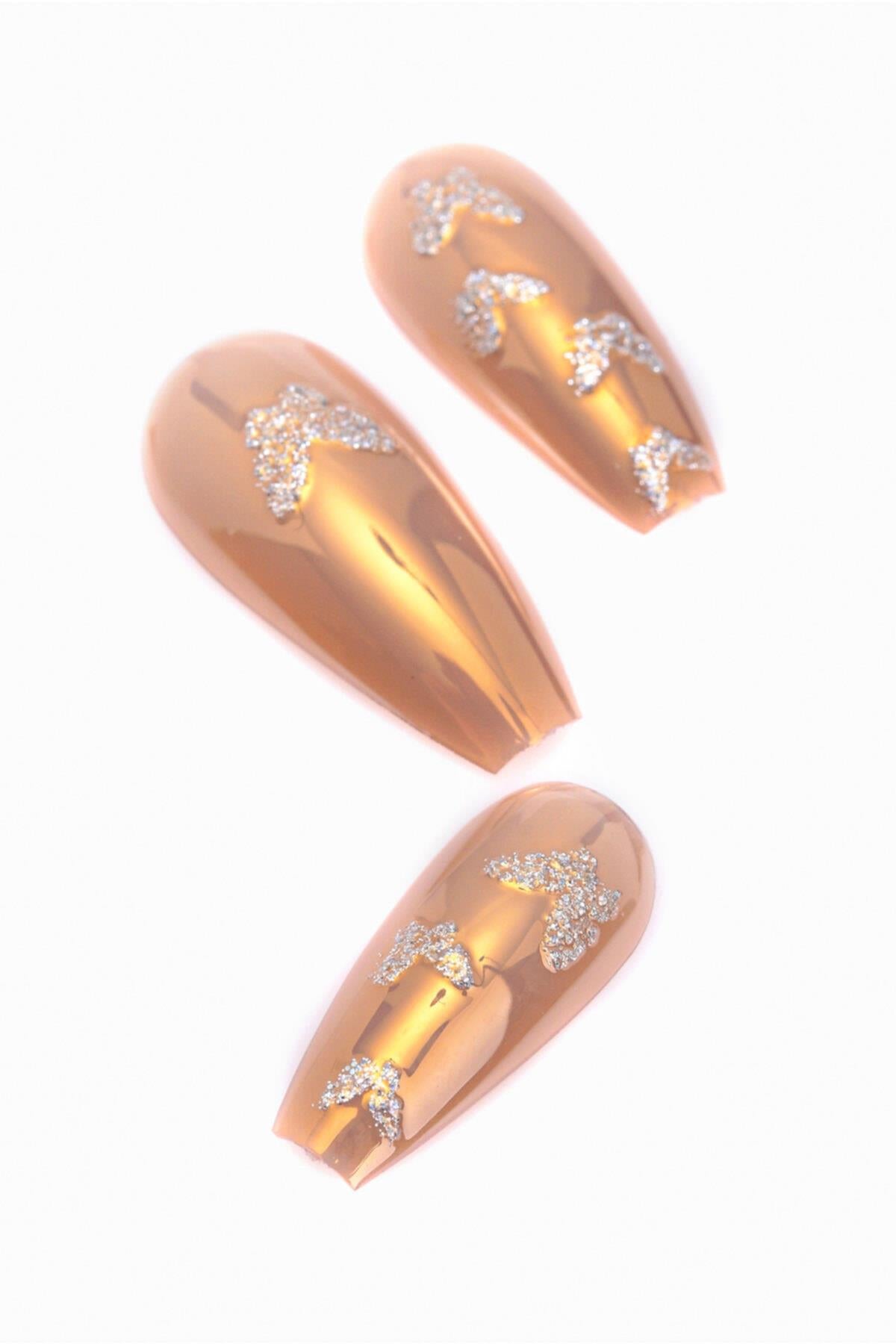 POP Beauty-Kadın Desenli Takma Tırnak Zararsız Yapıştırıcı-Takma Tırnak ve Aksesuarları-2-Milagron.com