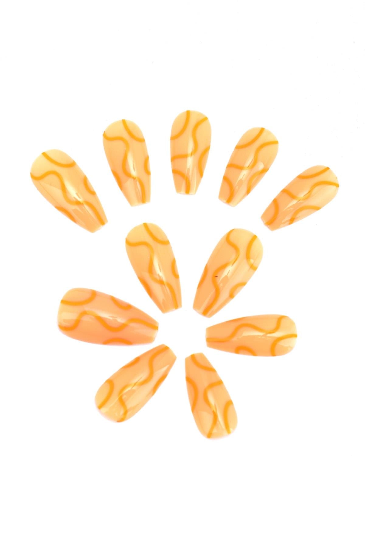 POP Beauty-Kadın Takma Tırnak Seti Zararsız Yapıştırıcı-Takma Tırnak ve Aksesuarları-1-Milagron.com