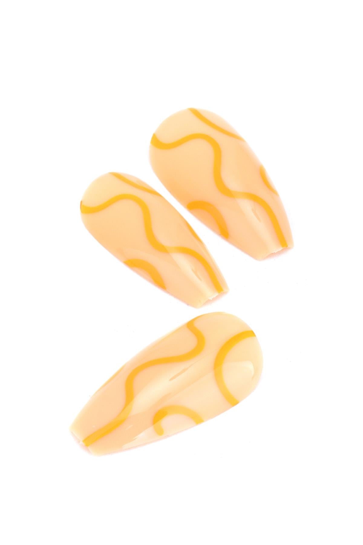 POP Beauty-Kadın Takma Tırnak Seti Zararsız Yapıştırıcı-Takma Tırnak ve Aksesuarları-2-Milagron.com