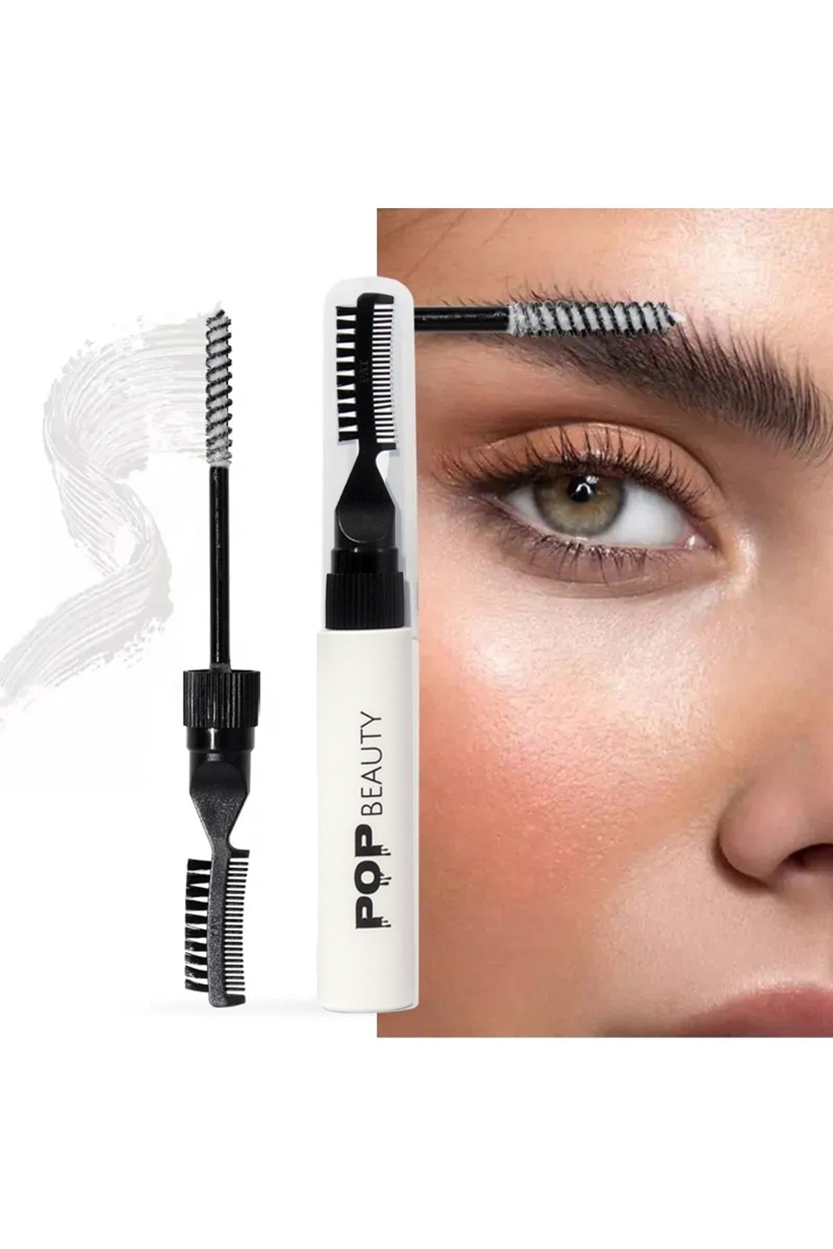 POP Beauty-Kaş Sabitleyici Ve Şekillendirici Kaş Fırçası Tarağı Ve Sabitleyici Jel Laminasyon Etkili-Kaş Fırçası-4-Milagron.com