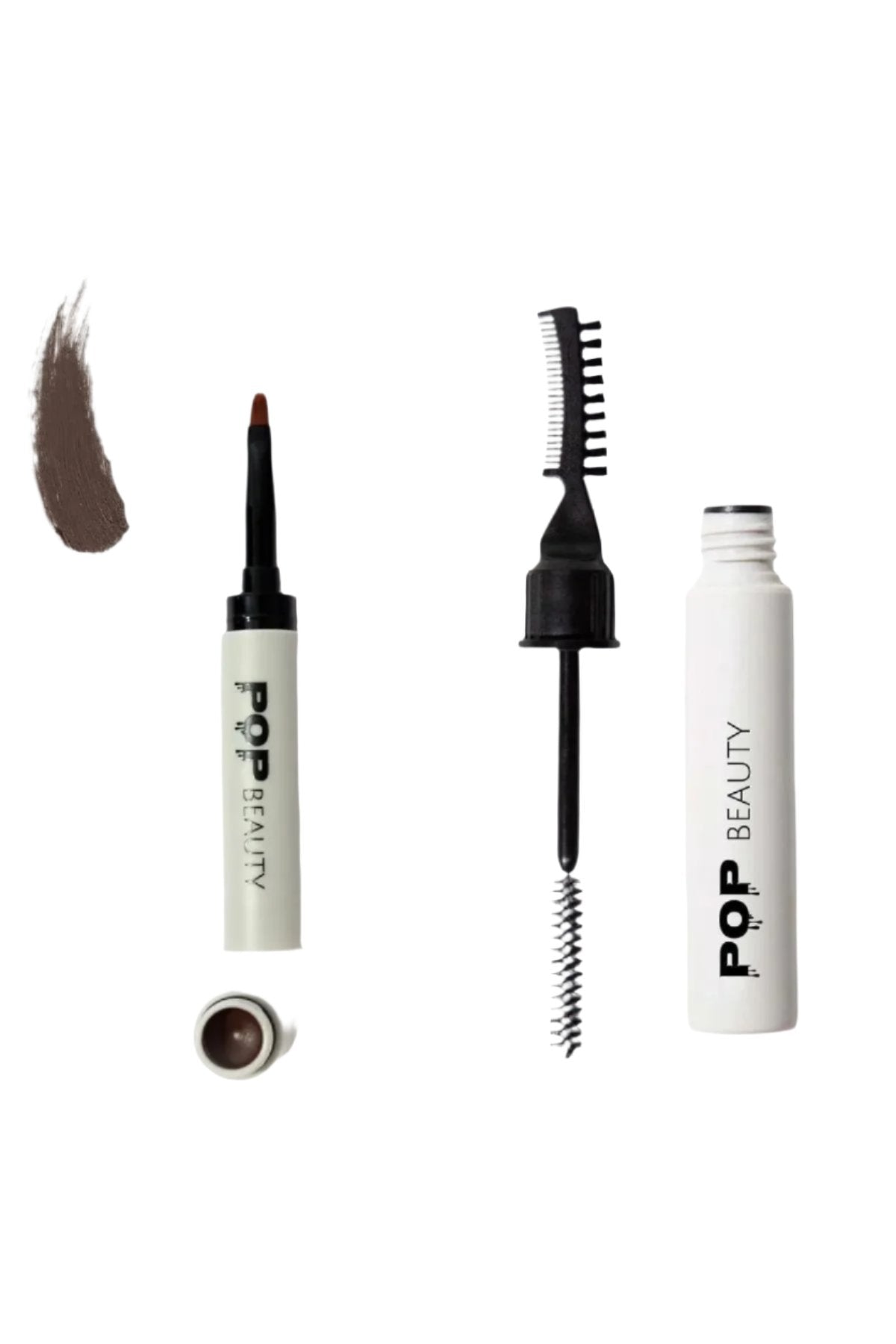 POP Beauty-Kaş Sabitleyici Ve şekillendirici & Kaş Pomadı, 2'li Kaş Bakım Seti-Kaş Fırçası-1-Milagron.com