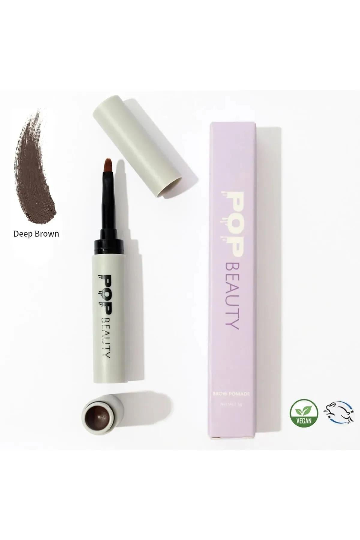 POP Beauty-Kaş Sabitleyici Ve şekillendirici & Kaş Pomadı, 2'li Kaş Bakım Seti-Kaş Fırçası-2-Milagron.com