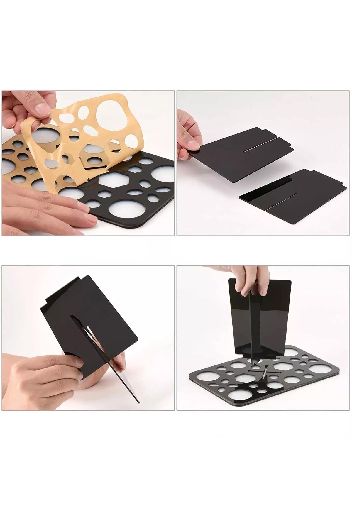 POP Beauty-Makyaj Fırçalarını Kurutma Standı - Katlanabilir Fırça Organizer Düzenleyici-Organizer-5-Milagron.com