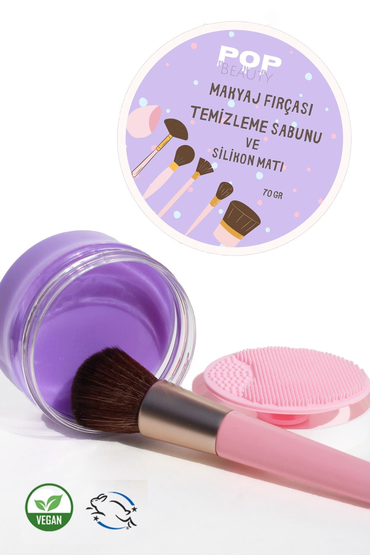 POP Beauty-Makyaj Fırçası Ve Süngerini Temizleme Sabunu + Silikon Matı 70gr-Makyaj Fırçası Temizleyici-7-Milagron.com