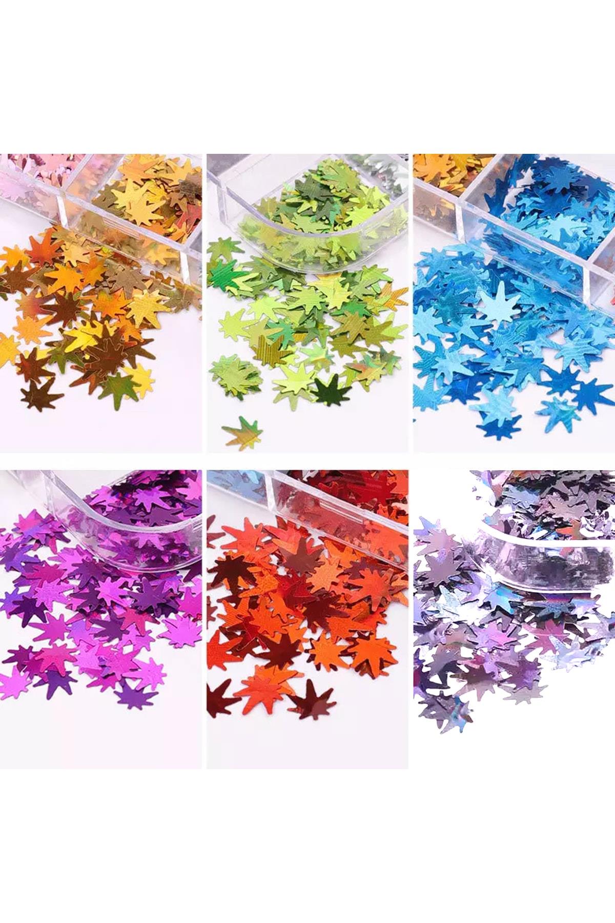 POP Beauty-Nail Art Tırnak Süsleme Pul Seti Yapraklı-Takma Tırnak ve Aksesuarları-2-Milagron.com