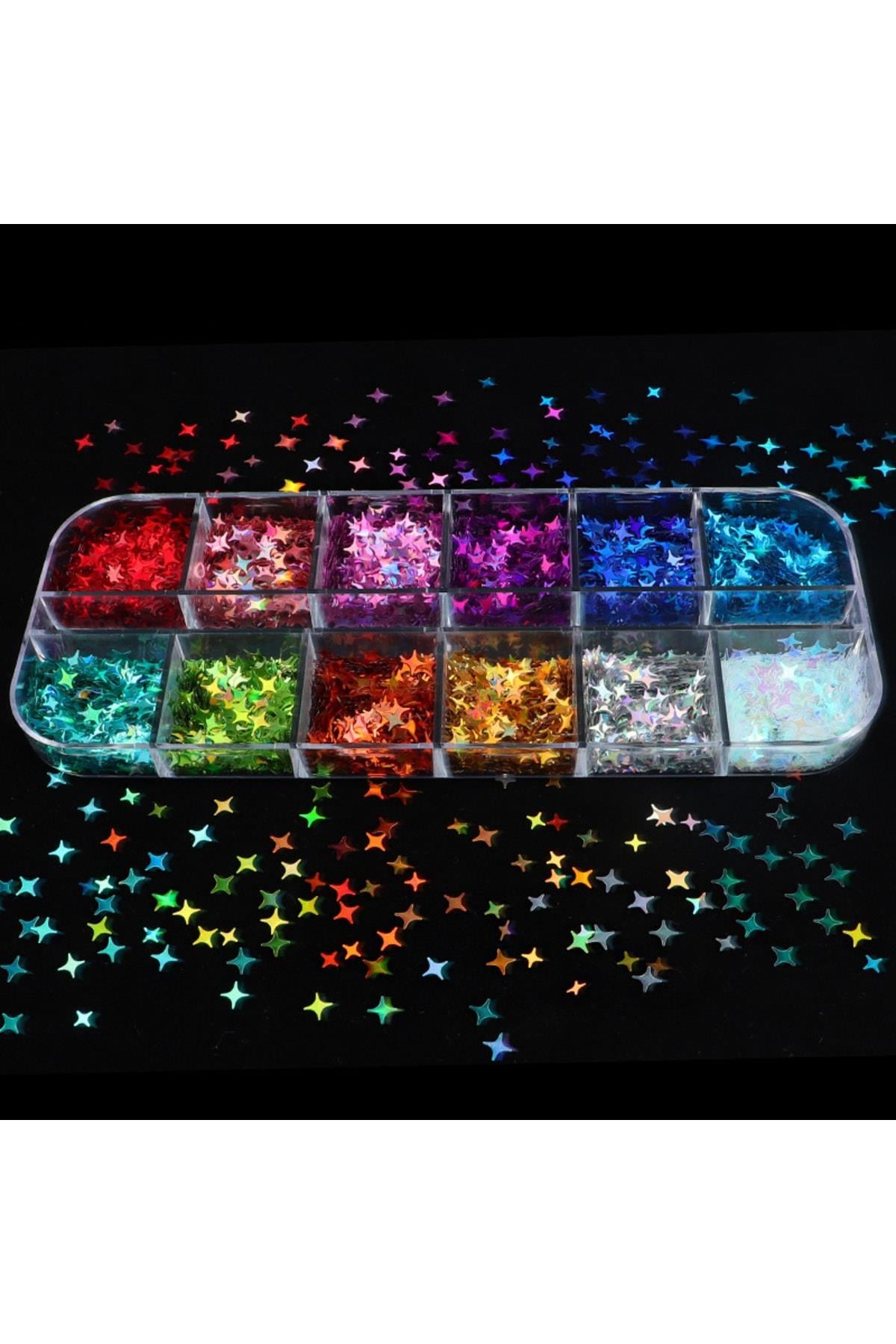POP Beauty-Nail Art Tırnak Süsleme Pul Seti Yıldız Desenli-Tırnak Süsleme-3-Milagron.com