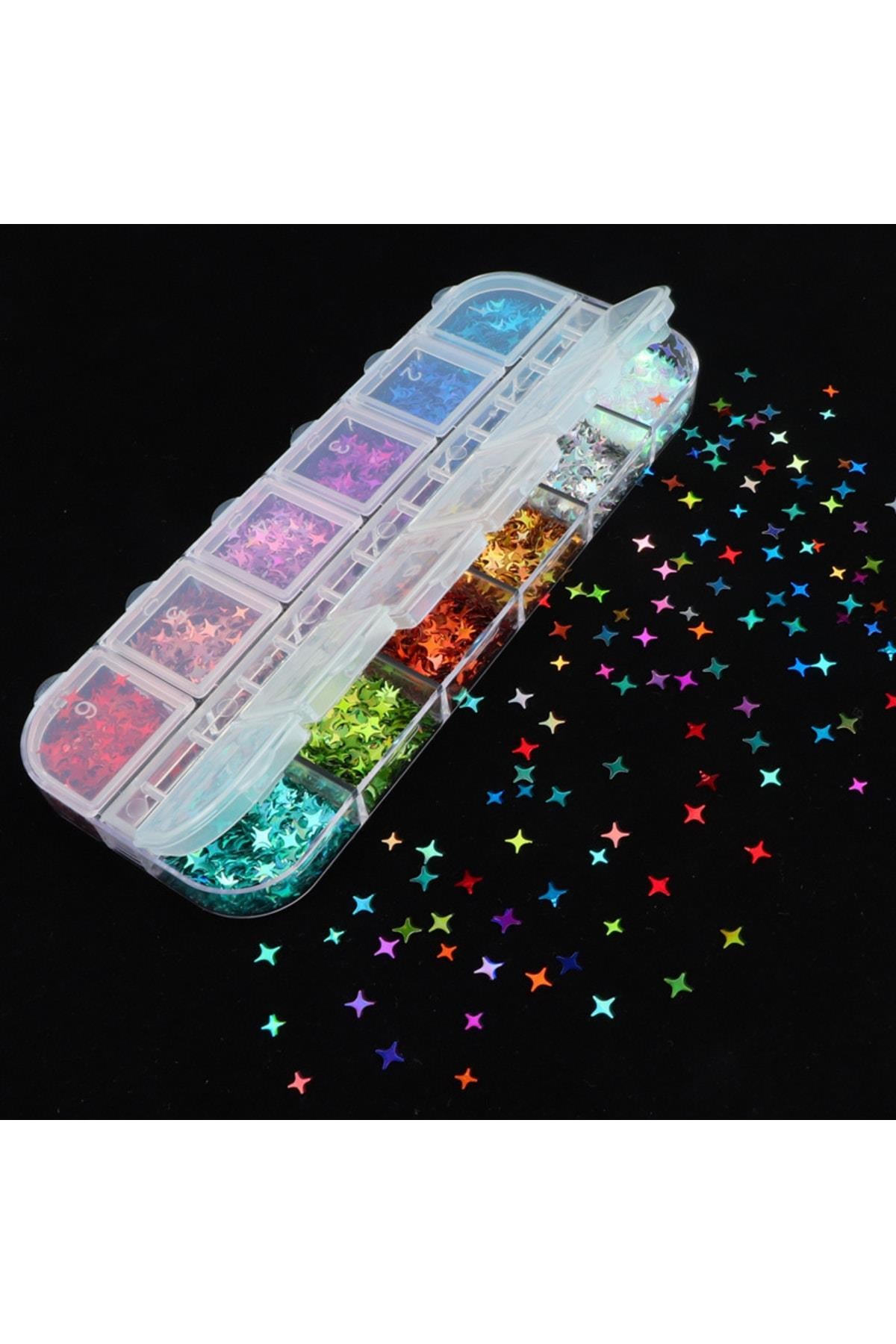 POP Beauty-Nail Art Tırnak Süsleme Pul Seti Yıldız Desenli-Tırnak Süsleme-4-Milagron.com