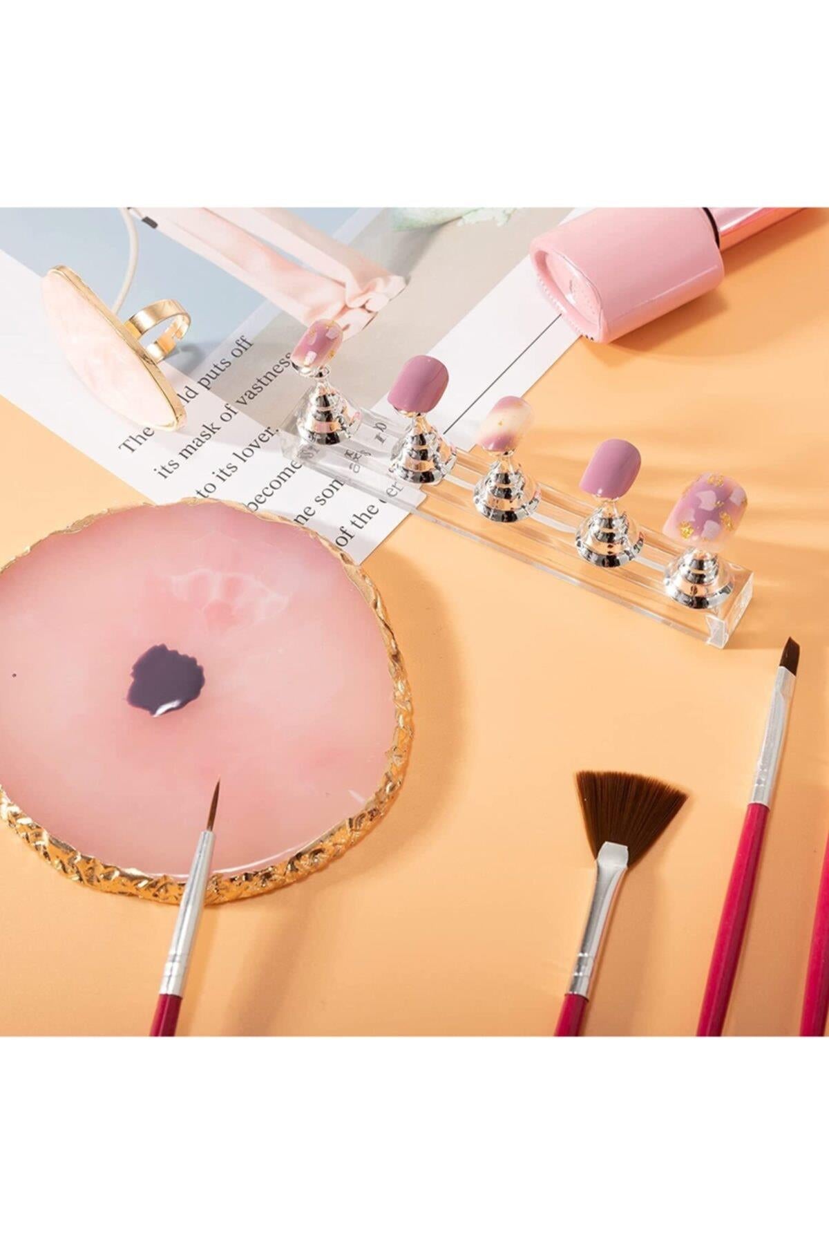 POP Beauty-Nail Art Ve Tırnak Süsleme Paleti Oje Ve Boya Karıştırıcı Dekoratif Reçine Palet-Takma Tırnak ve Aksesuarları-2-Milagron.com