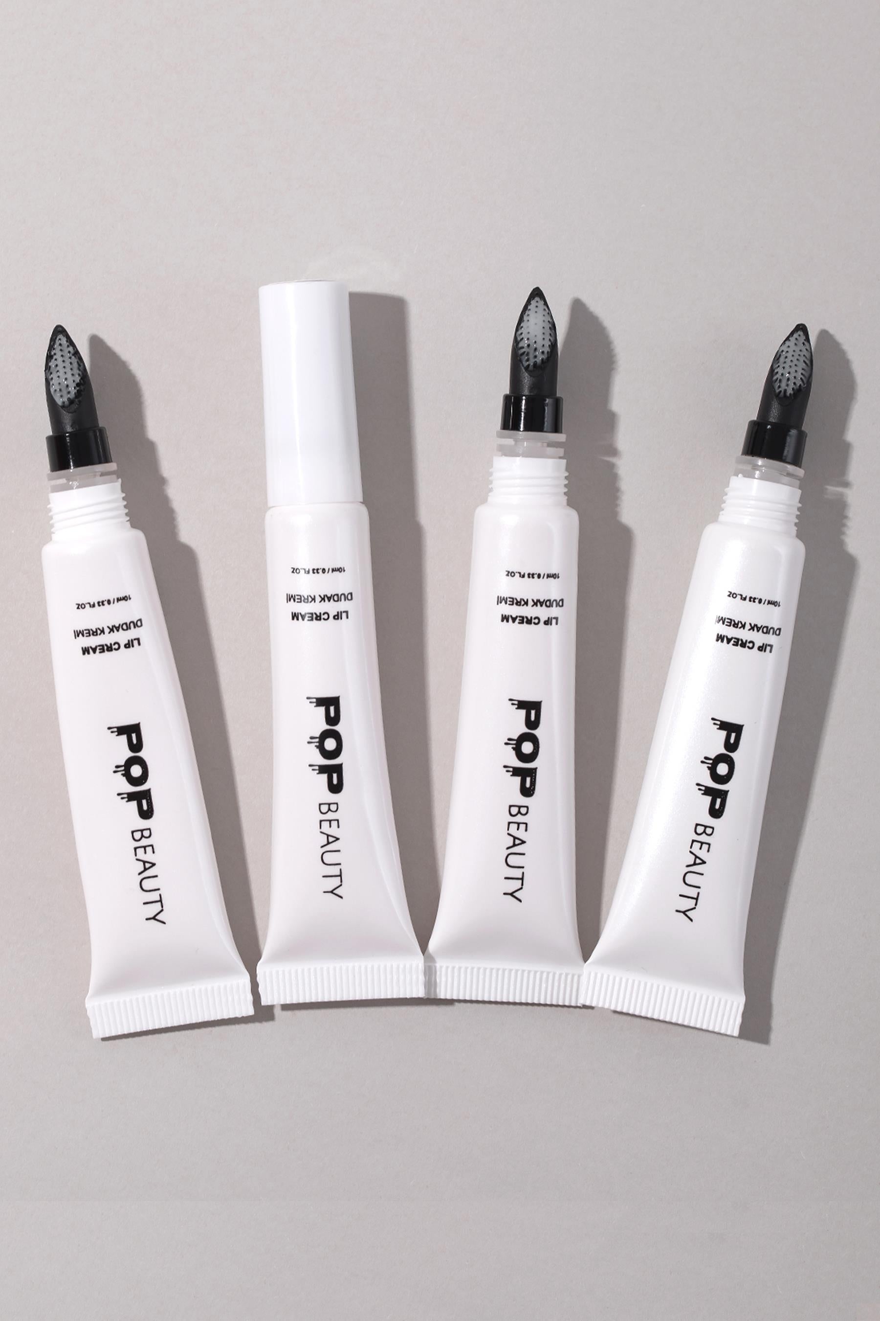 POP Beauty-Peeling Yapan Dudak Kremi - Dudak Nemlendiricisi - Dudak Balmı Beyaz-Lip Balm-5-Milagron.com