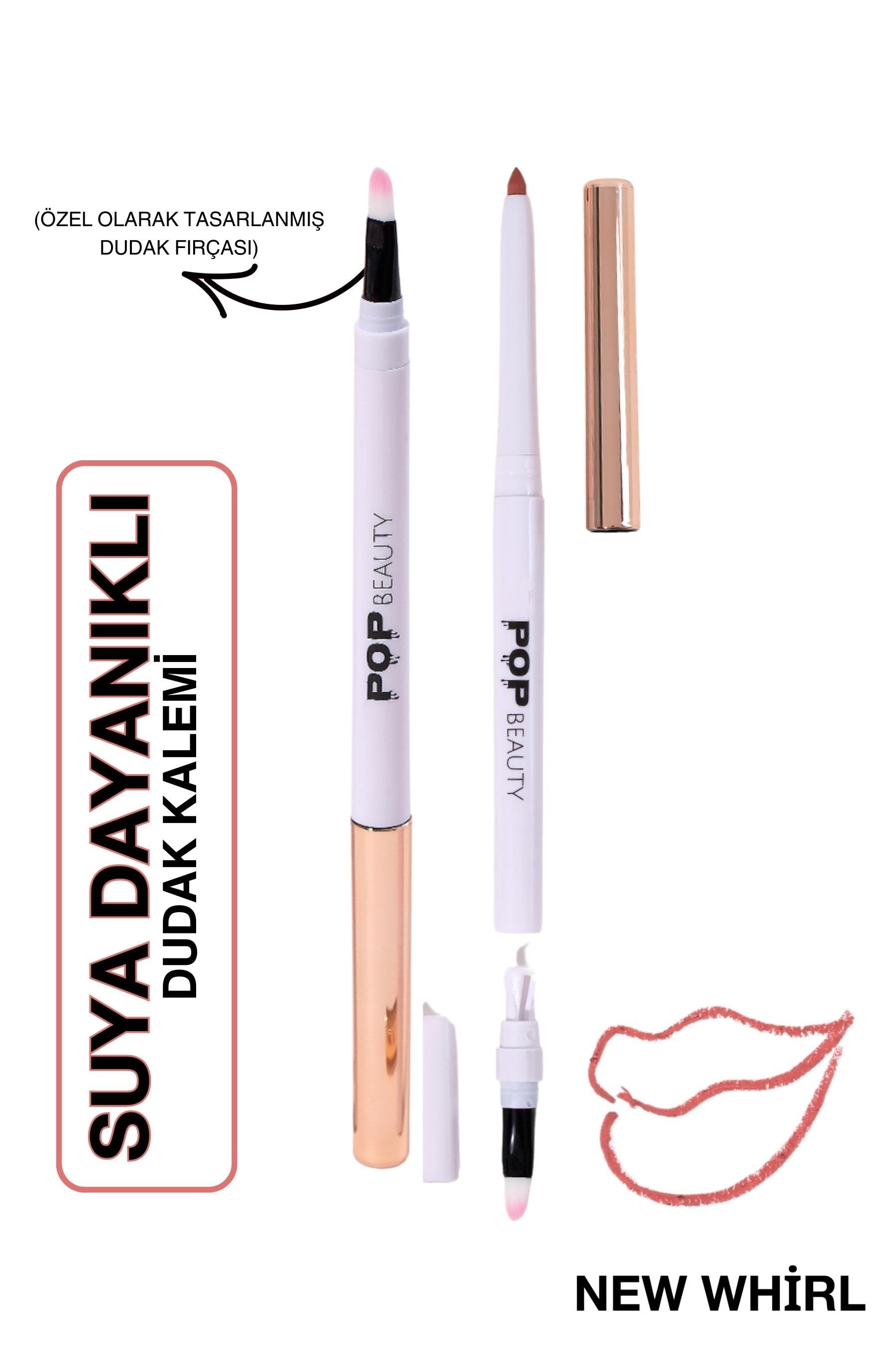 POP Beauty-Suya Dayanıklı Dudak Kalemi Asansörlü - Waterproof Lipliner - Whirl-Dudak Kalemi-1-Milagron.com