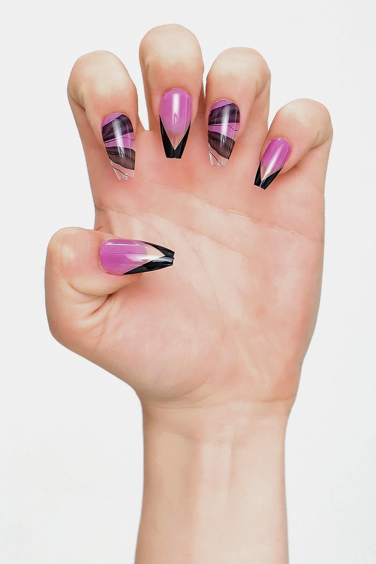 POP Beauty-Takma Tırnak Seti Zararsız Yapıştırıcı-Takma Tırnak ve Aksesuarları-3-Milagron.com