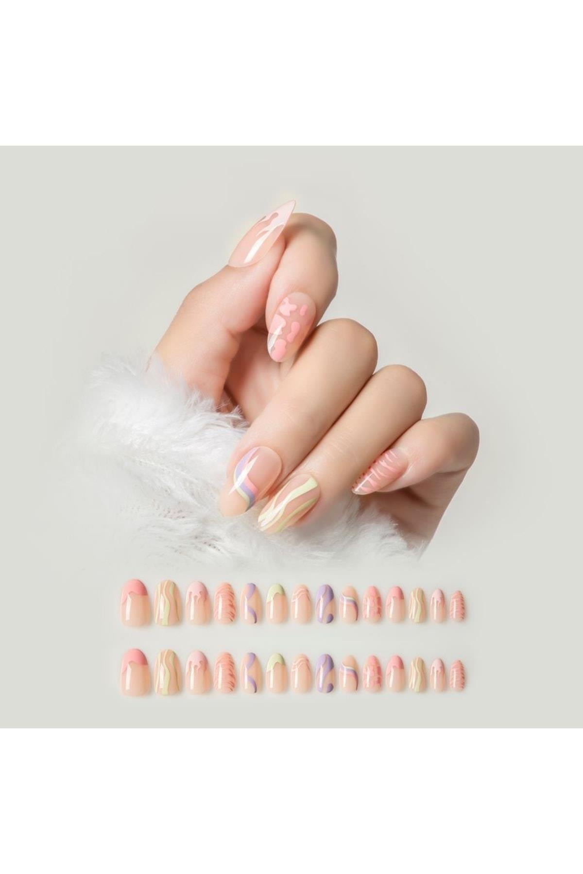 POP Beauty-Takma Tırnak Seti & Zararsız Yapıştırıcı-Takma Tırnak ve Aksesuarları-3-Milagron.com