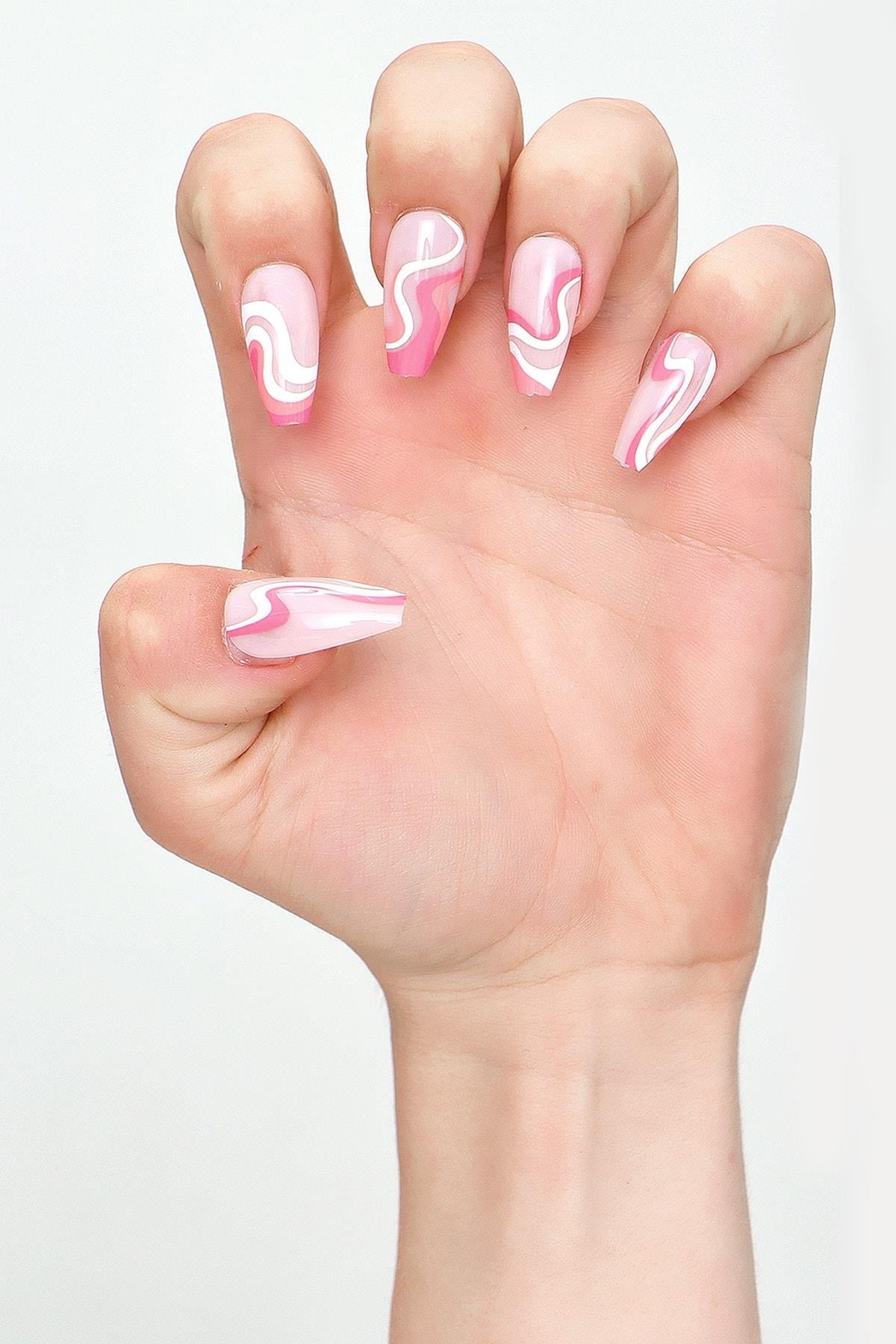 POP Beauty-Takma Tırnak Seti & Zararsız Yapıştırıcı-Takma Tırnak ve Aksesuarları-3-Milagron.com