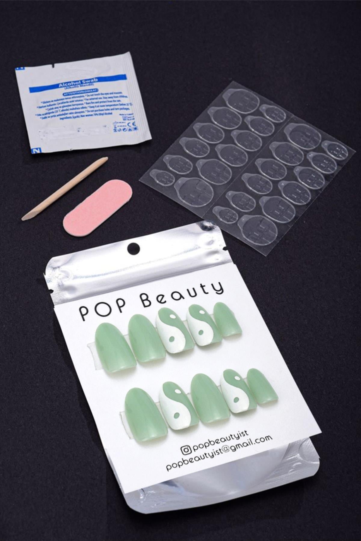 POP Beauty-Takma Tırnak Seti & Zararsız Yapıştırıcı-Takma Tırnak ve Aksesuarları-4-Milagron.com