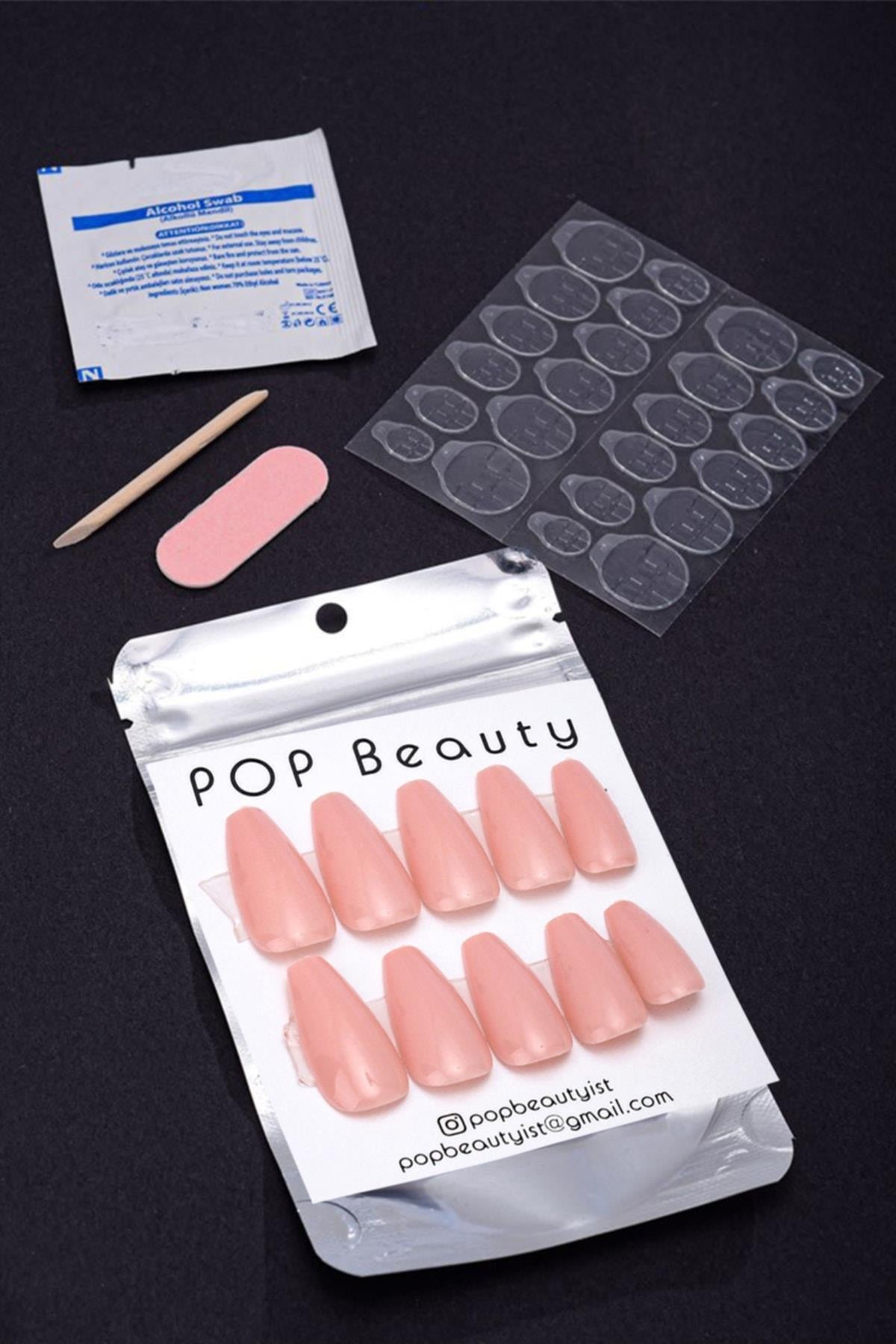 POP Beauty-Takma Tırnak Seti & Zararsız Yapıştırıcı-Takma Tırnak ve Aksesuarları-4-Milagron.com