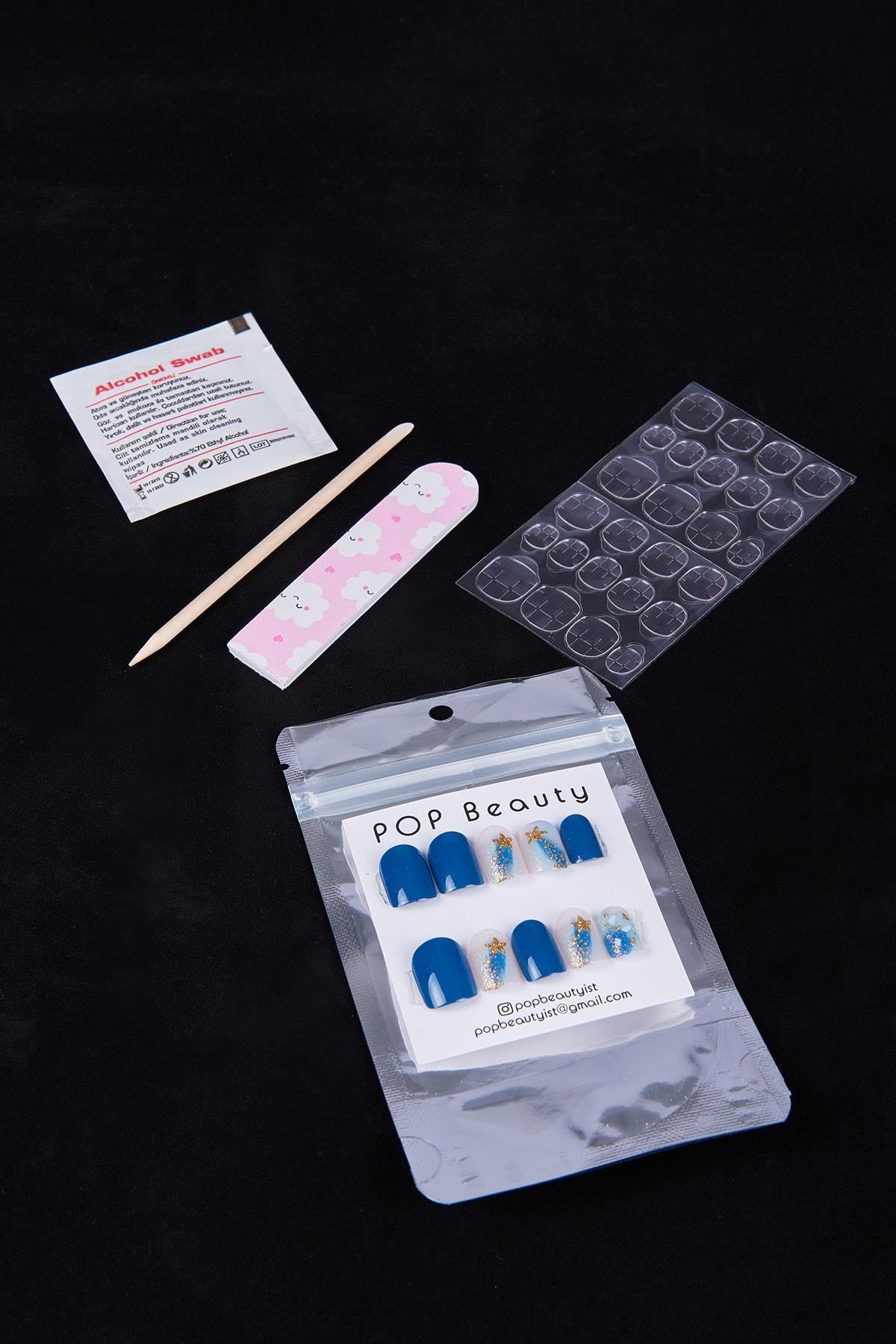 POP Beauty-Takma Tırnak Seti & Zararsız Yapıştırıcı-Takma Tırnak ve Aksesuarları-4-Milagron.com