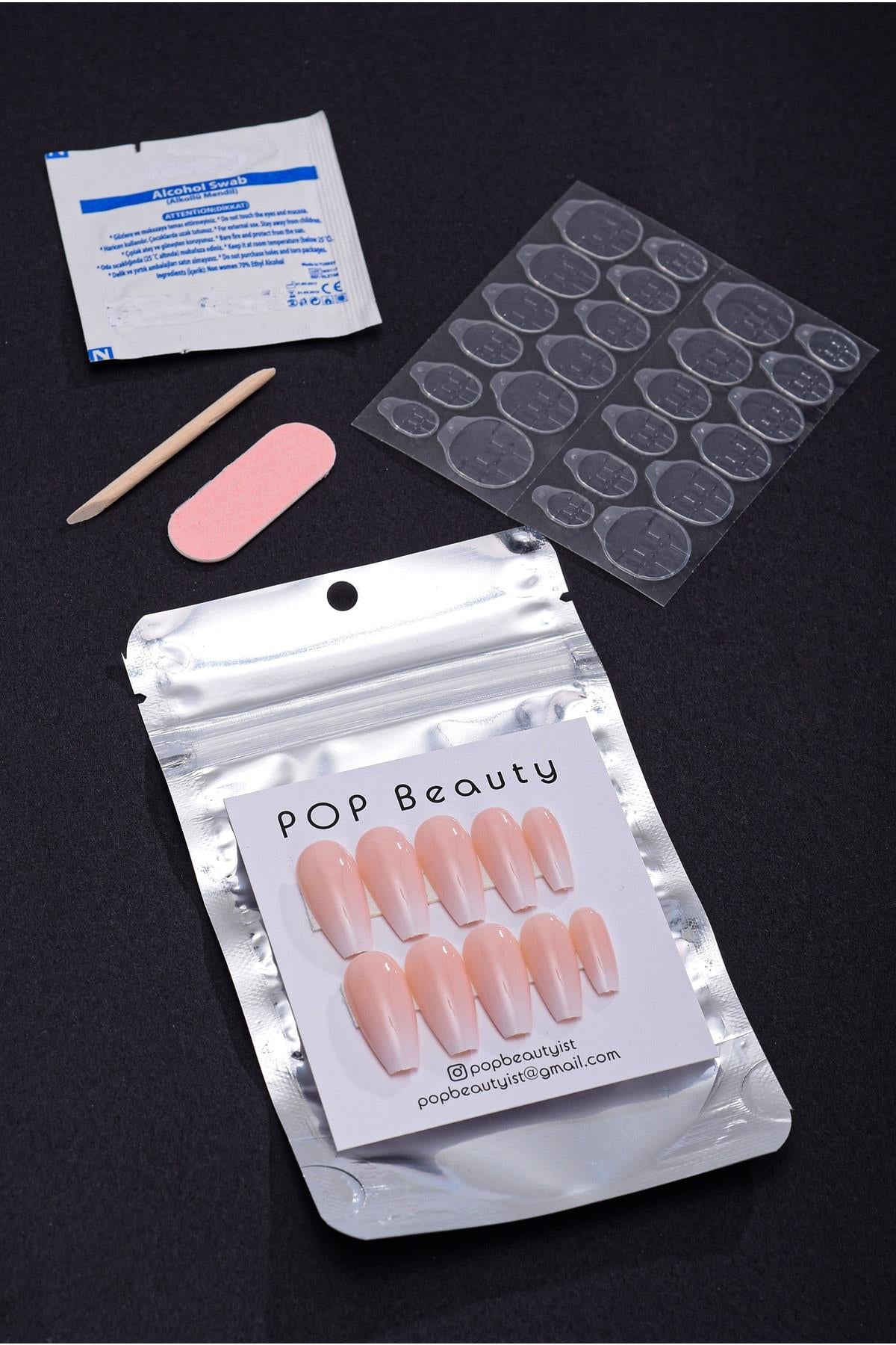 POP Beauty-Takma Tırnak Seti & Zararsız Yapıştırıcı-Takma Tırnak ve Aksesuarları-5-Milagron.com