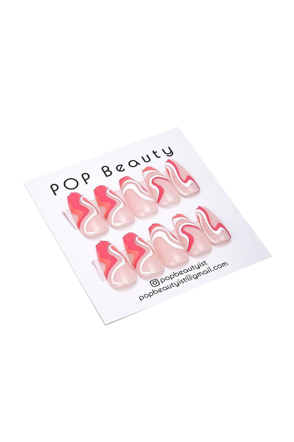 POP Beauty-Takma Tırnak Seti & Zararsız Yapıştırıcı-Takma Tırnak ve Aksesuarları-5-Milagron.com