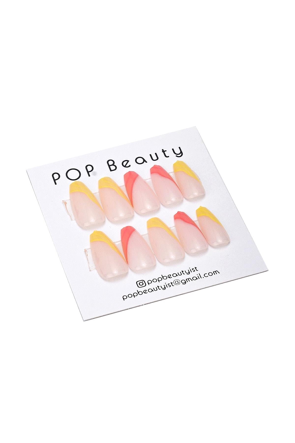 POP Beauty-Takma Tırnak Seti & Zararsız Yapıştırıcı-Takma Tırnak ve Aksesuarları-5-Milagron.com