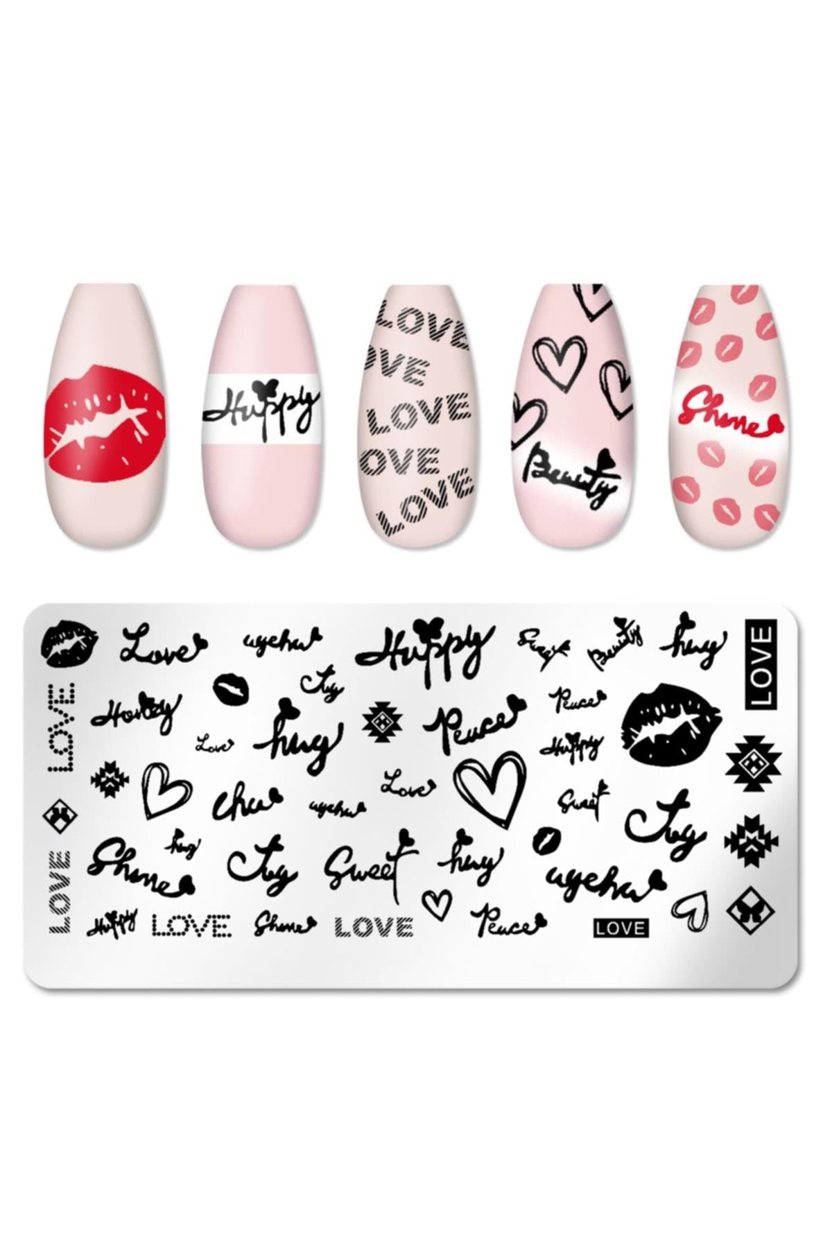 POP Beauty-Tırnak Stampası - Nail Art Stampa Plakası - 24'lü Şeffaf Takma Tırnak Seti-Takma Tırnak ve Aksesuarları-1-Milagron.com