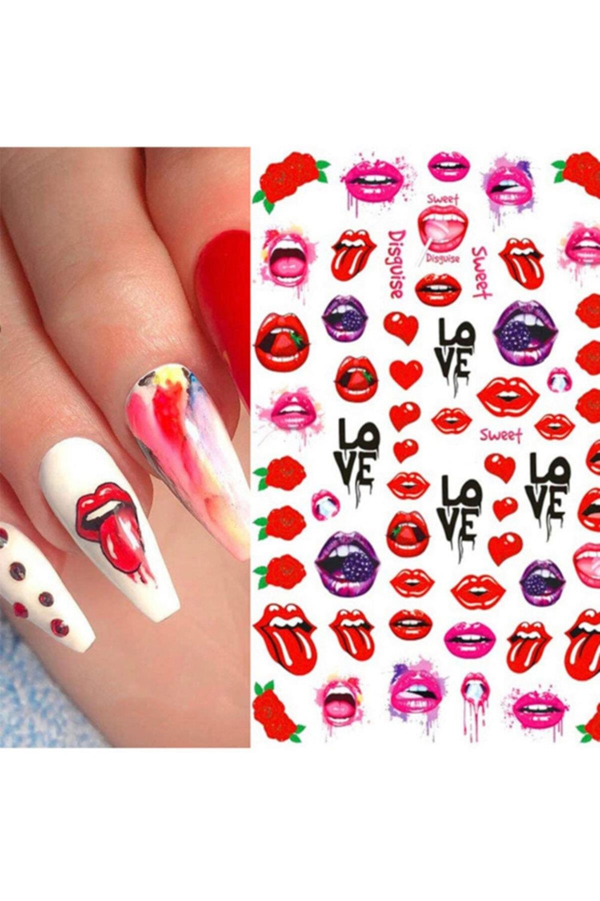 Nail Art Tırnak Süsleme Sticker, Tırnak Dövmesi, Tırnak Tattoo