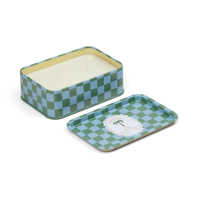 Paddywax A Dopo 184G Palm Printed Tin Candle - Melon Driftwood Mum