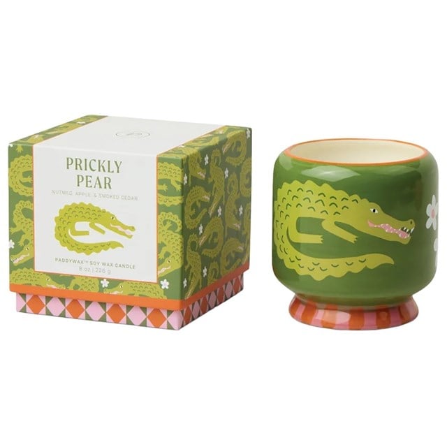 Paddywax A Dopo Luxury Artisan El Boyaması 226G Mum - Crocodile - Prickly Pear