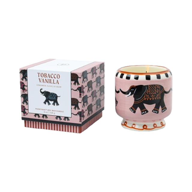 Paddywax A Dopo Luxury Artisan El Boyaması 226G Mum - Elephant- Tobacco Vanilla