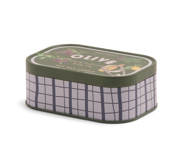Paddywax-Bistro Olive Printed Tin Candle Fig & Olive127 Gr Mum-Mum-4-Milagron.com