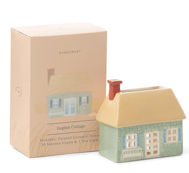 Paddywax-House Cone Incense & Tea Light Holder Tütsülük English Cottage-Mum-1-Milagron.com