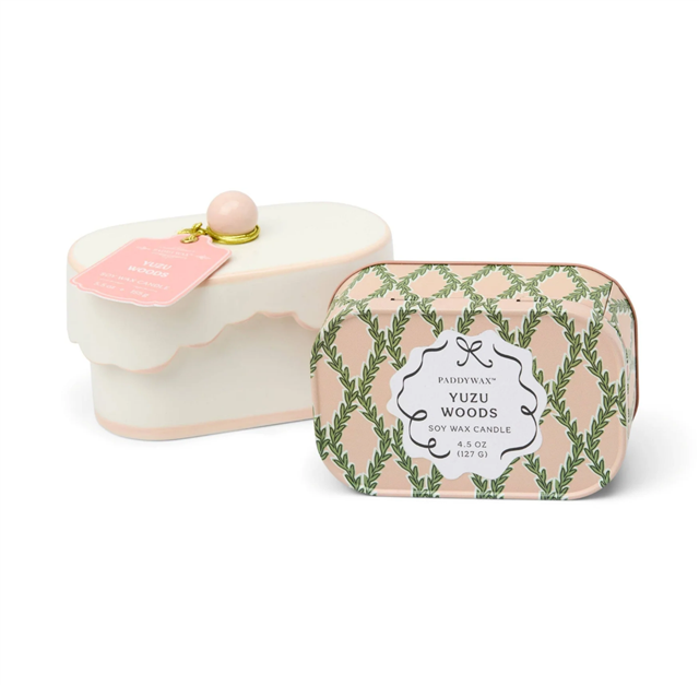 Paddywax Cherie Kutulu Seramik Kapaklı Mum Yuzu Woods Pink 155 Gr.