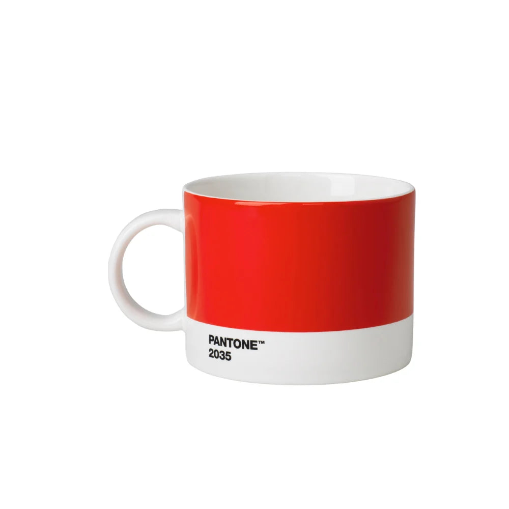 Pantone 2035 Kırmızı Porselen Çay Fincanı