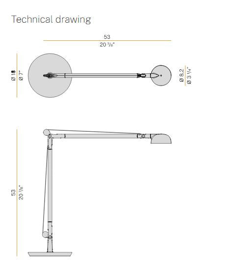 Opuntia Masa Lambasi Mat Si̇yah Ø18X53Xh53 Cm Led 8.W 2700K