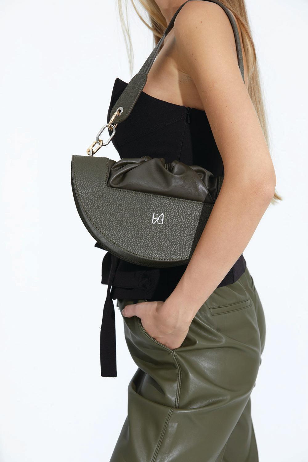 Pap Atelier-Monami Omuz Çantası (Nefti Yeşil)-Omuz Çantası-3-Milagron.com