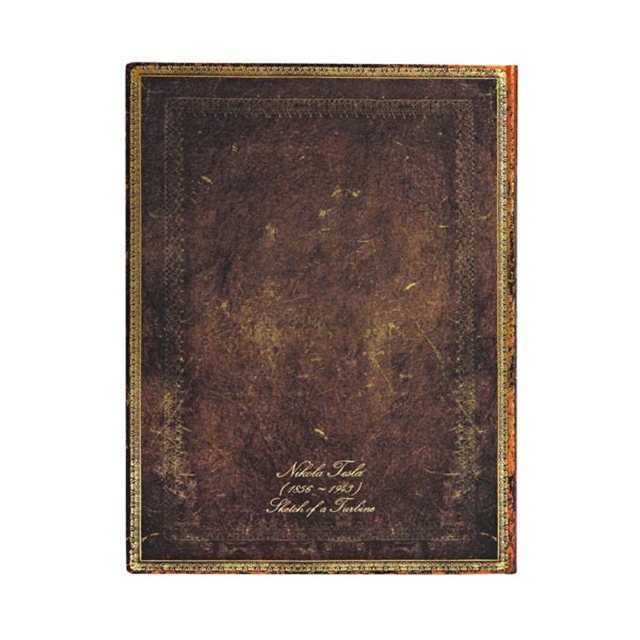 Paperblanks-Tesla Sketch Of A Turbine Yumuşak Kapak 18x23 Çizgisiz Defter Fb6433 6-Çizgisiz-3-Milagron.com
