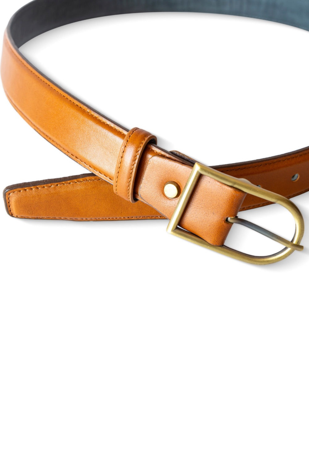 Düz Taba Deri Kemer – 3.5 Cm - 2