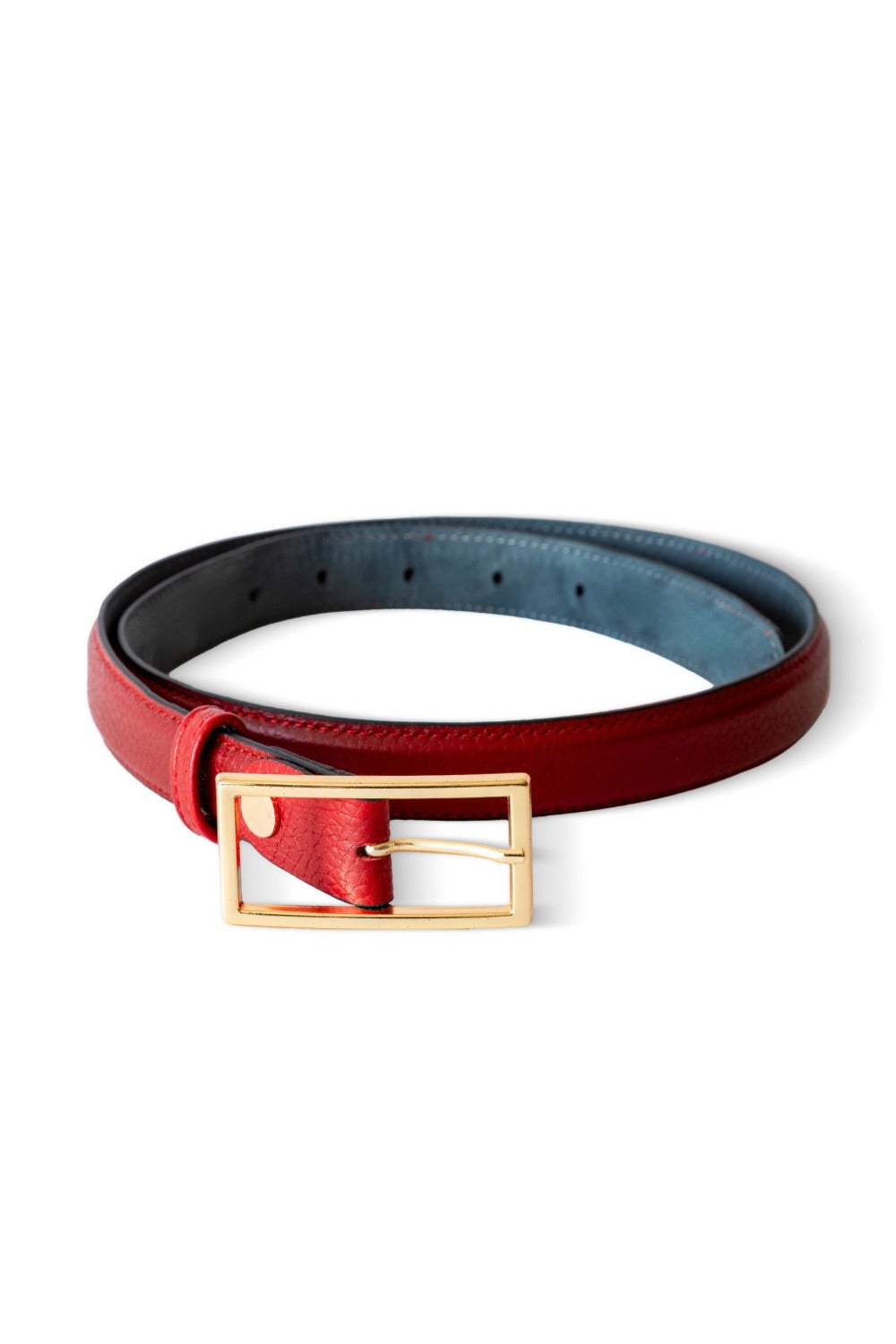 Kırmızı Deri Kemer – 2.5 Cm - 0