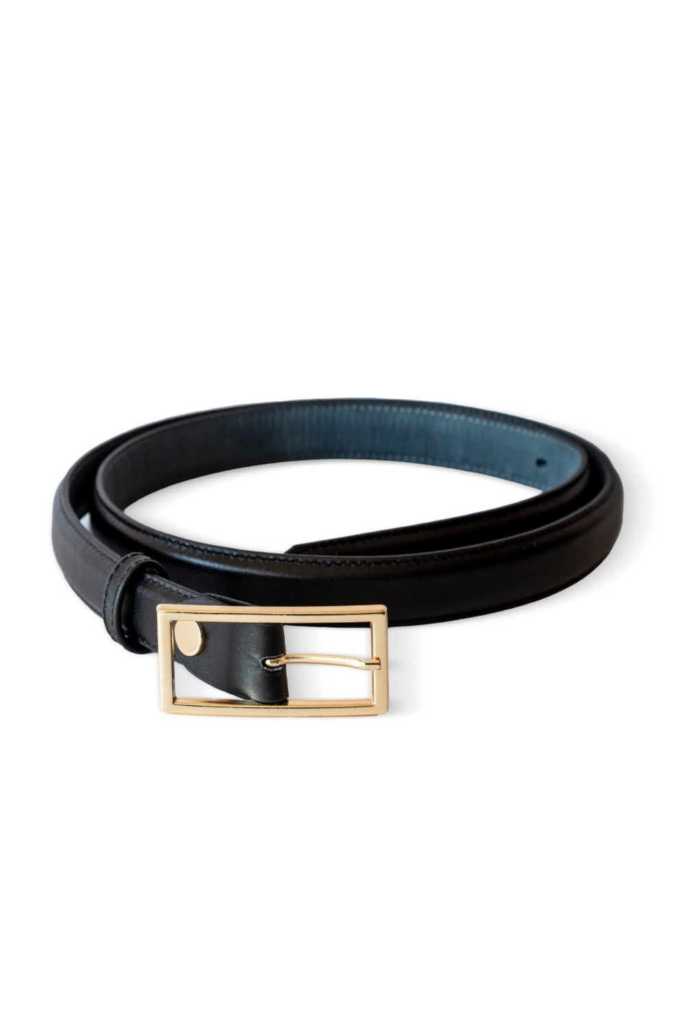 Siyah Deri Kemer – 2.5 Cm - 0